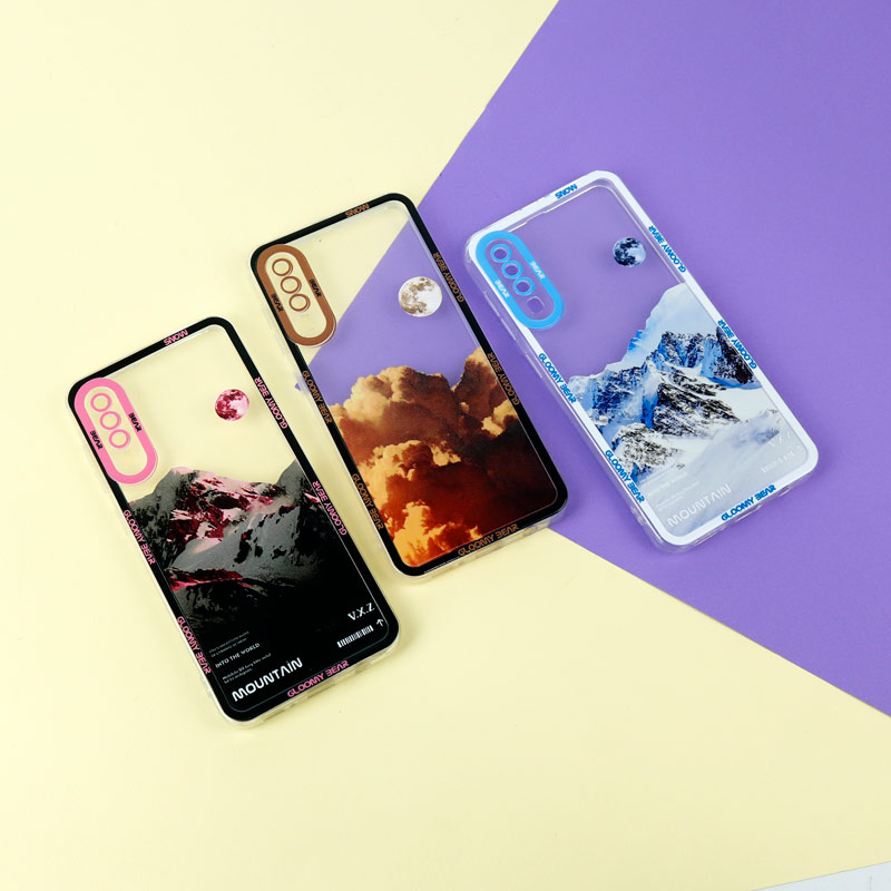 قاب ژله ای شفاف طرح کوهستان محافظ لنزدار Samsung Galaxy A50s