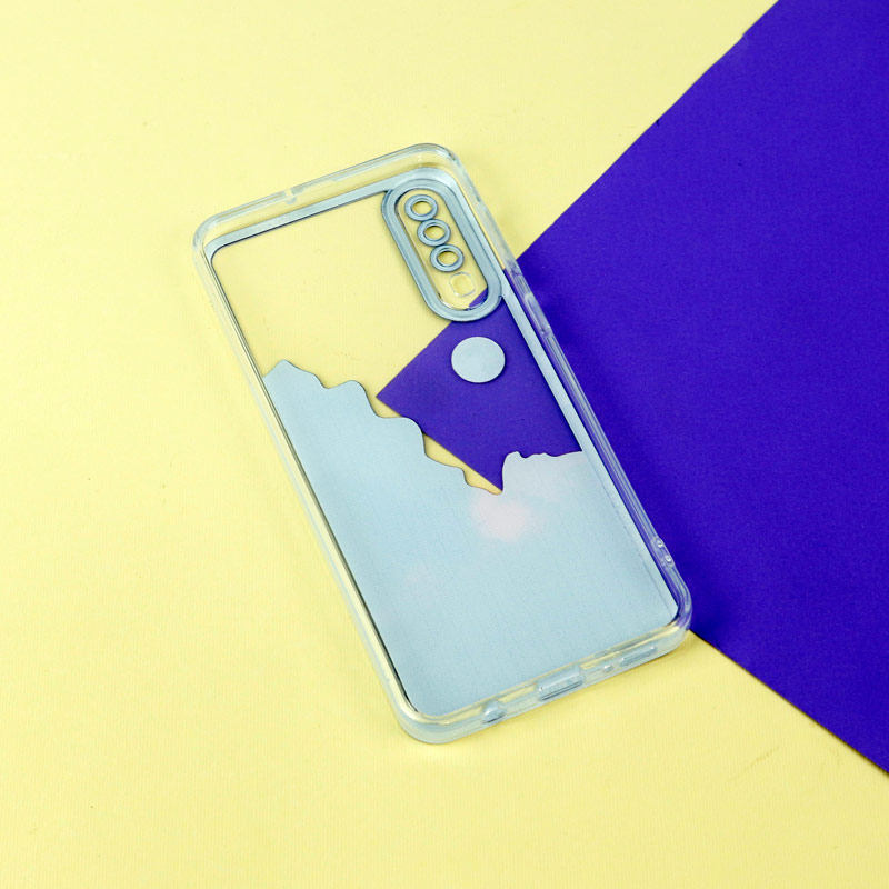 قاب ژله ای شفاف طرح کوهستان محافظ لنزدار Samsung Galaxy A50s