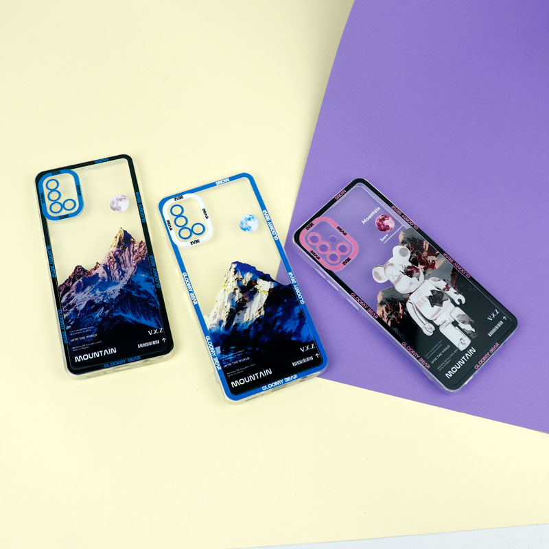 قاب ژله ای شفاف طرح کوهستان محافظ لنزدار Samsung Galaxy A51