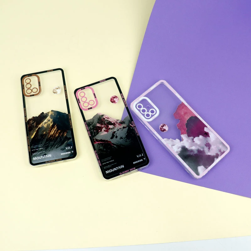 قاب ژله ای شفاف طرح کوهستان محافظ لنزدار Samsung Galaxy A51
