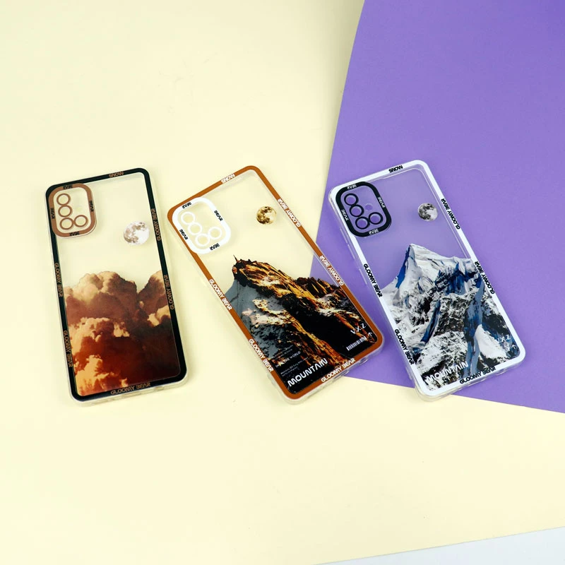 قاب ژله ای شفاف طرح کوهستان محافظ لنزدار Samsung Galaxy A51