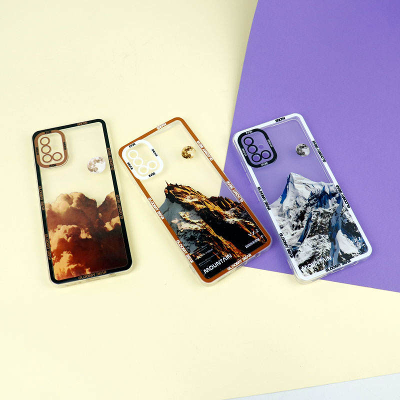 قاب ژله ای شفاف طرح کوهستان محافظ لنزدار Samsung Galaxy A51