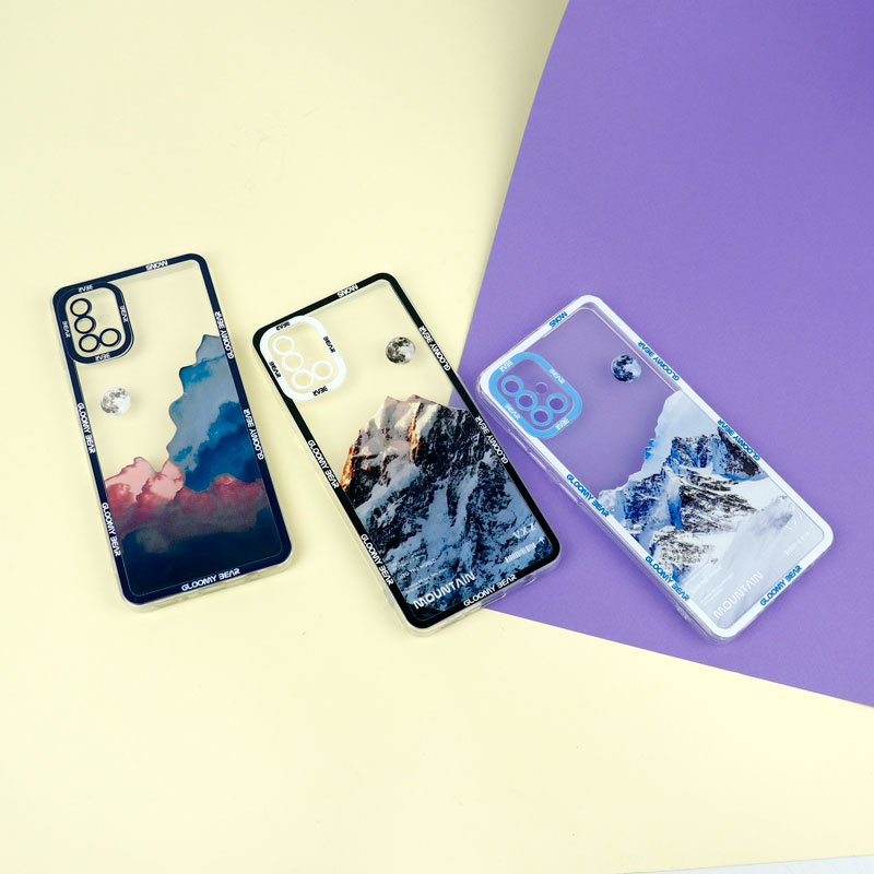 قاب ژله ای شفاف طرح کوهستان محافظ لنزدار Samsung Galaxy A51