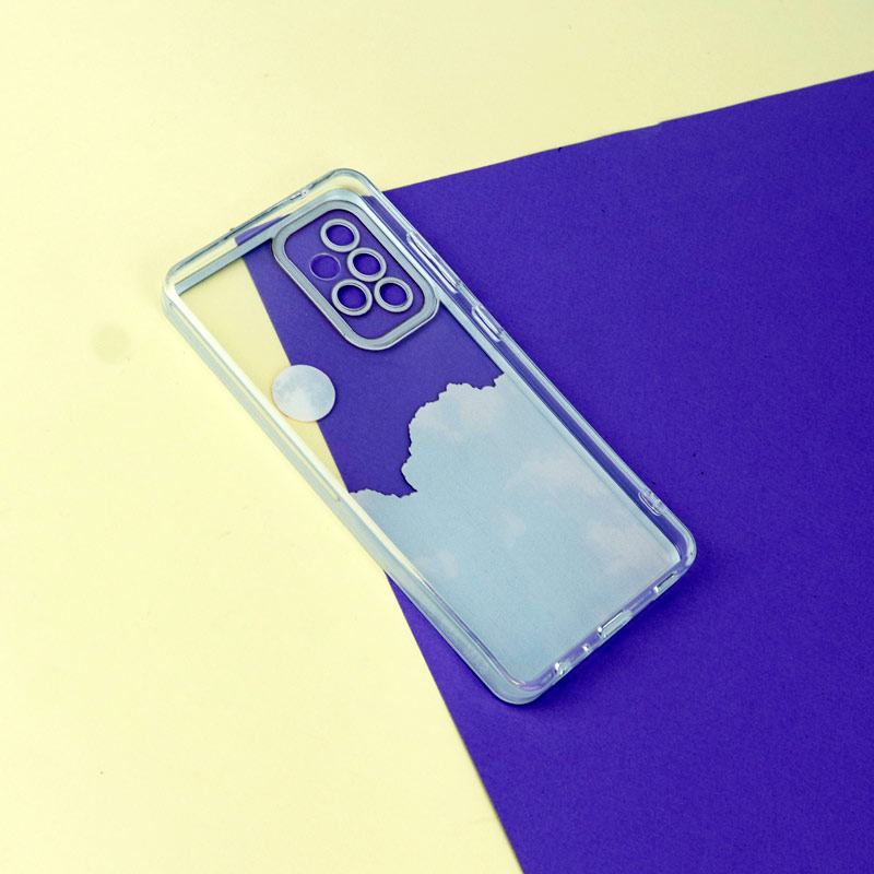 قاب ژله ای شفاف طرح کوهستان محافظ لنزدار Samsung Galaxy A52 / A52s