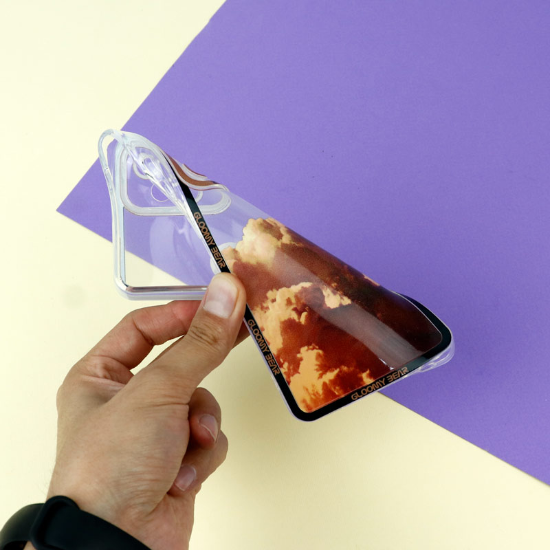 قاب ژله ای شفاف طرح کوهستان محافظ لنزدار Samsung Galaxy A52 / A52s