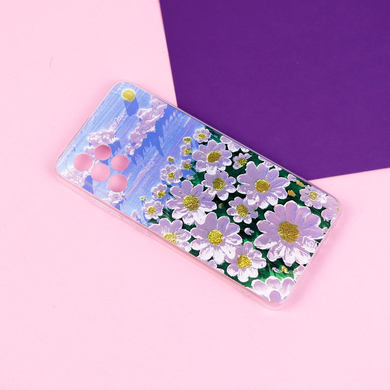 قاب ژله ای طرحدار گل برجسته محافظ لنزدار Samsung Galaxy A52 / A52s
