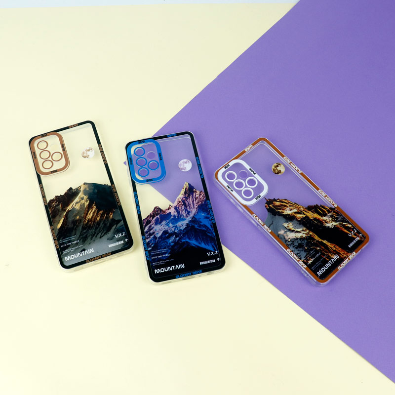 قاب ژله ای شفاف طرح کوهستان محافظ لنزدار Samsung Galaxy A52 / A52s