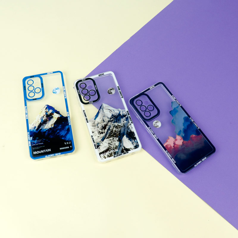 قاب ژله ای شفاف طرح کوهستان محافظ لنزدار Samsung Galaxy A52 / A52s