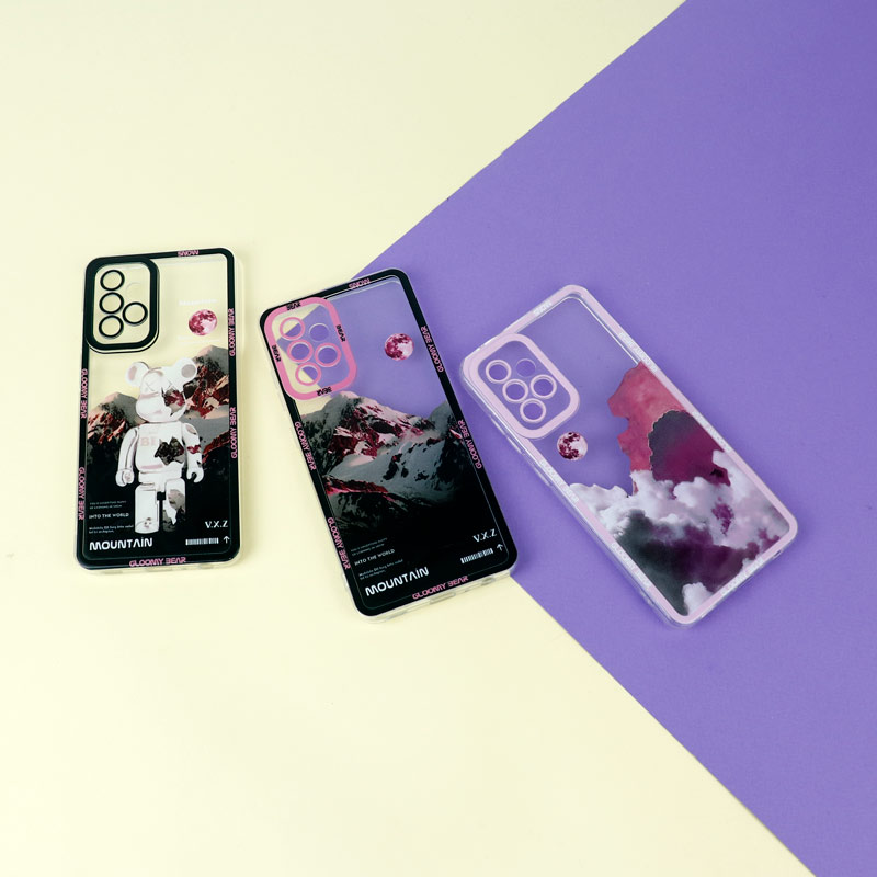 قاب ژله ای شفاف طرح کوهستان محافظ لنزدار Samsung Galaxy A52 / A52s