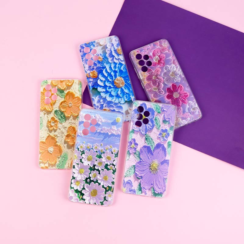 قاب ژله ای طرحدار گل برجسته محافظ لنزدار Samsung Galaxy A52 / A52s