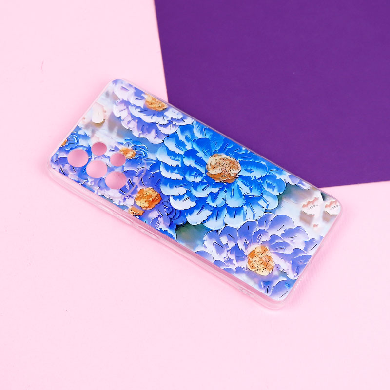 قاب ژله ای طرحدار گل برجسته محافظ لنزدار Samsung Galaxy A53 5G