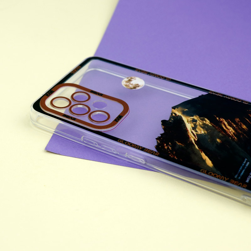 قاب ژله ای شفاف طرح کوهستان محافظ لنزدار Samsung Galaxy A53 5G
