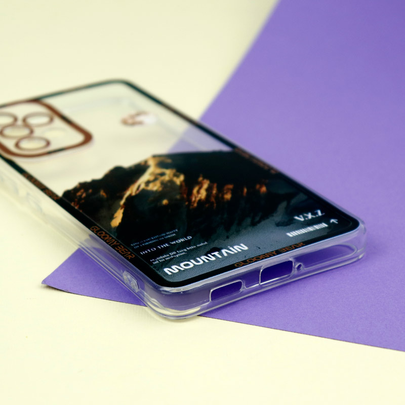 قاب ژله ای شفاف طرح کوهستان محافظ لنزدار Samsung Galaxy A53 5G