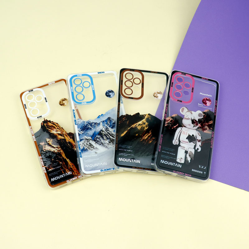 قاب ژله ای شفاف طرح کوهستان محافظ لنزدار Samsung Galaxy A53 5G