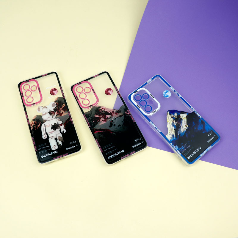 قاب ژله ای شفاف طرح کوهستان محافظ لنزدار Samsung Galaxy A53 5G