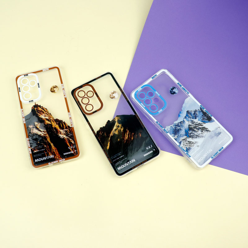 قاب ژله ای شفاف طرح کوهستان محافظ لنزدار Samsung Galaxy A53 5G