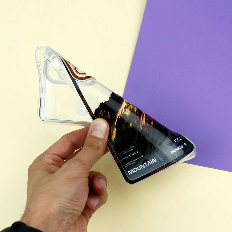 قاب ژله ای شفاف طرح کوهستان محافظ لنزدار Samsung Galaxy A53 5G