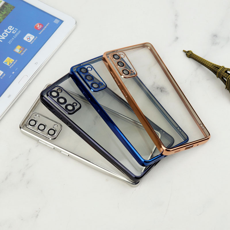 قاب شفاف دور رنگی محافظ لنزدار Samsung Galaxy S20 FE