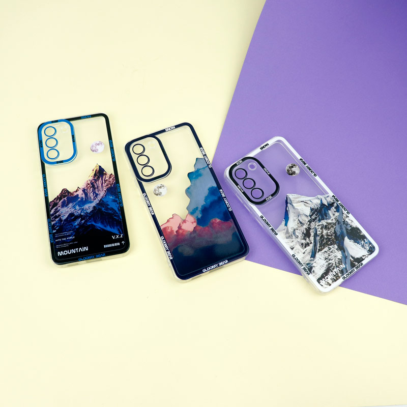قاب ژله ای شفاف طرح کوهستان محافظ لنزدار Samsung Galaxy S21 FE 5G