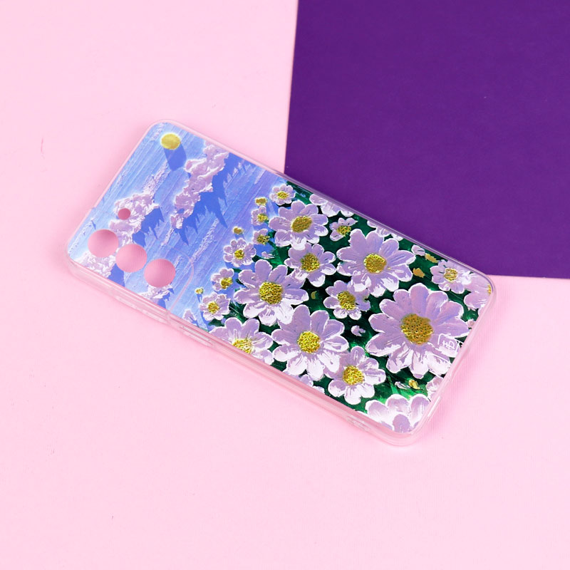 قاب ژله ای طرحدار گل برجسته محافظ لنزدار Samsung Galaxy S21 FE 5G