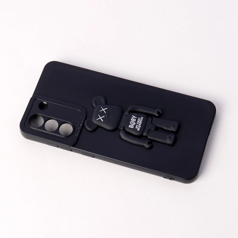 قاب سیلیکونی Bearbrick محافظ لنزدار Samsung Galaxy S21 FE 5G