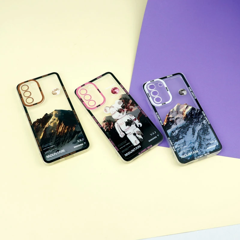 قاب ژله ای شفاف طرح کوهستان محافظ لنزدار Samsung Galaxy S21 FE 5G