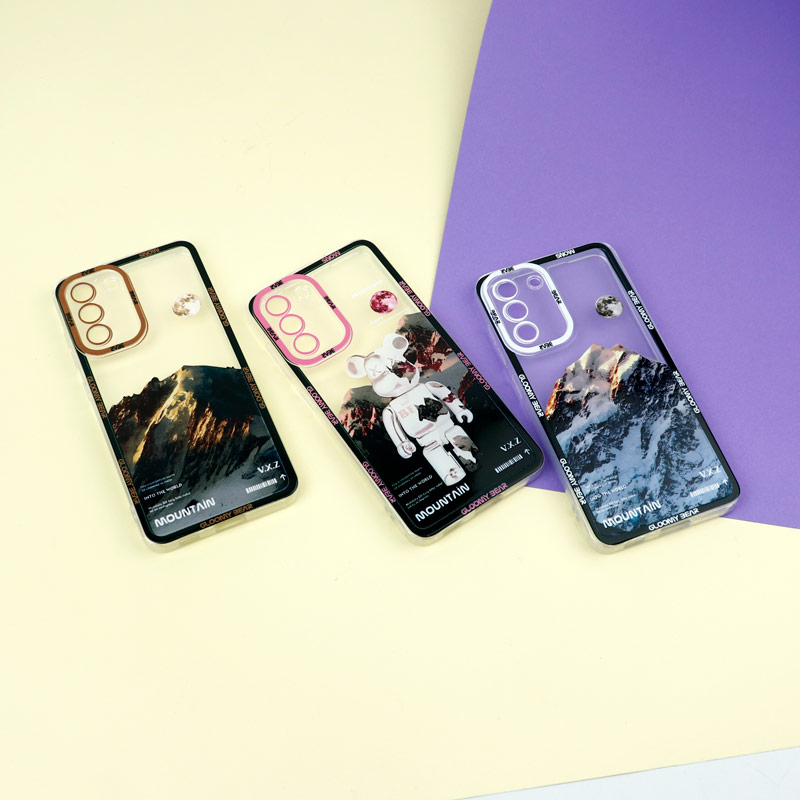 قاب ژله ای شفاف طرح کوهستان محافظ لنزدار Samsung Galaxy S21 FE 5G
