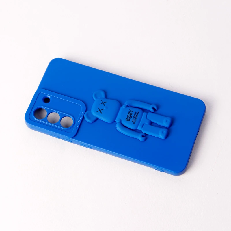 قاب سیلیکونی Bearbrick محافظ لنزدار Samsung Galaxy S21 FE 5G