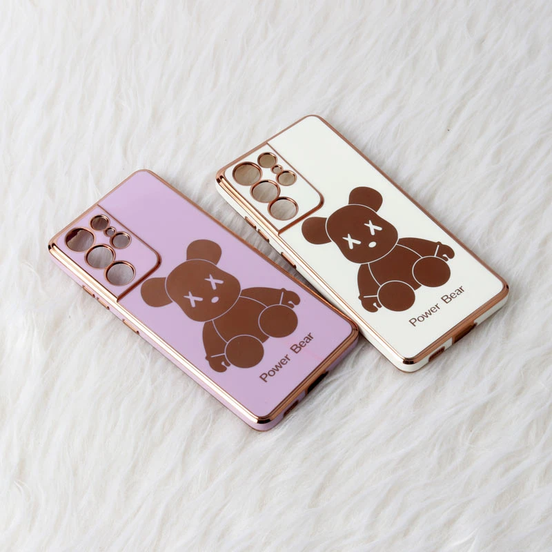 قاب My Case Power Bear سامسونگ Galaxy S21 Ultra محافظ لنزدار