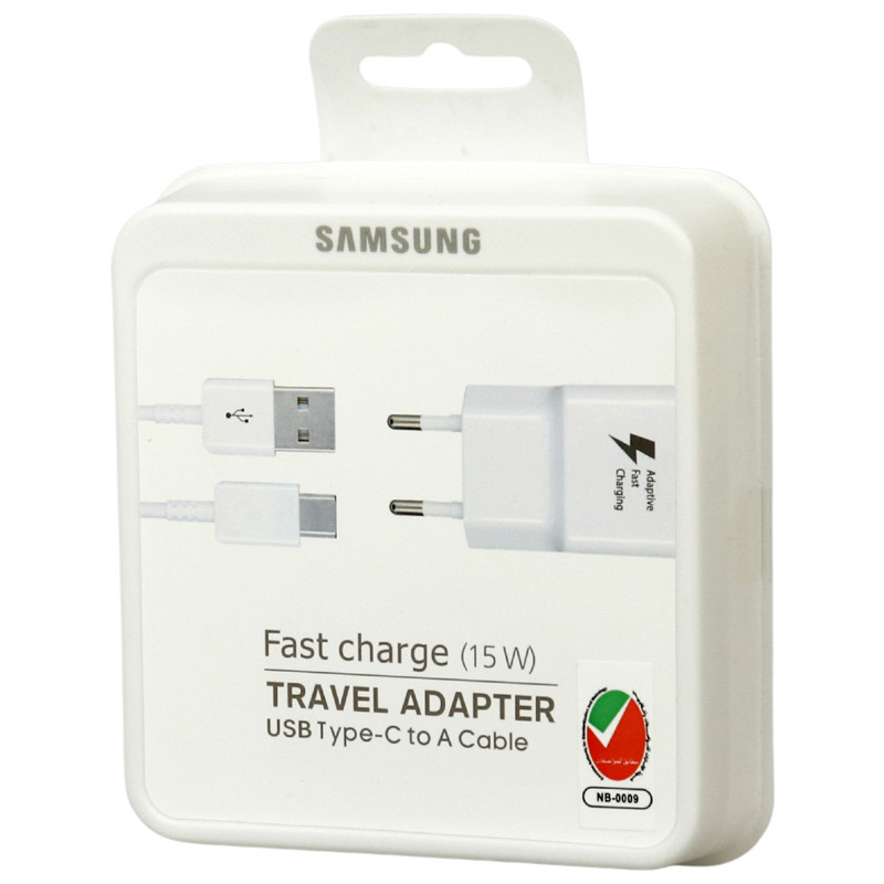 شارژر دیواری فست شارژ اورجینال Samsung S8 EP-TA200 2A 15W + کابل تایپ سی