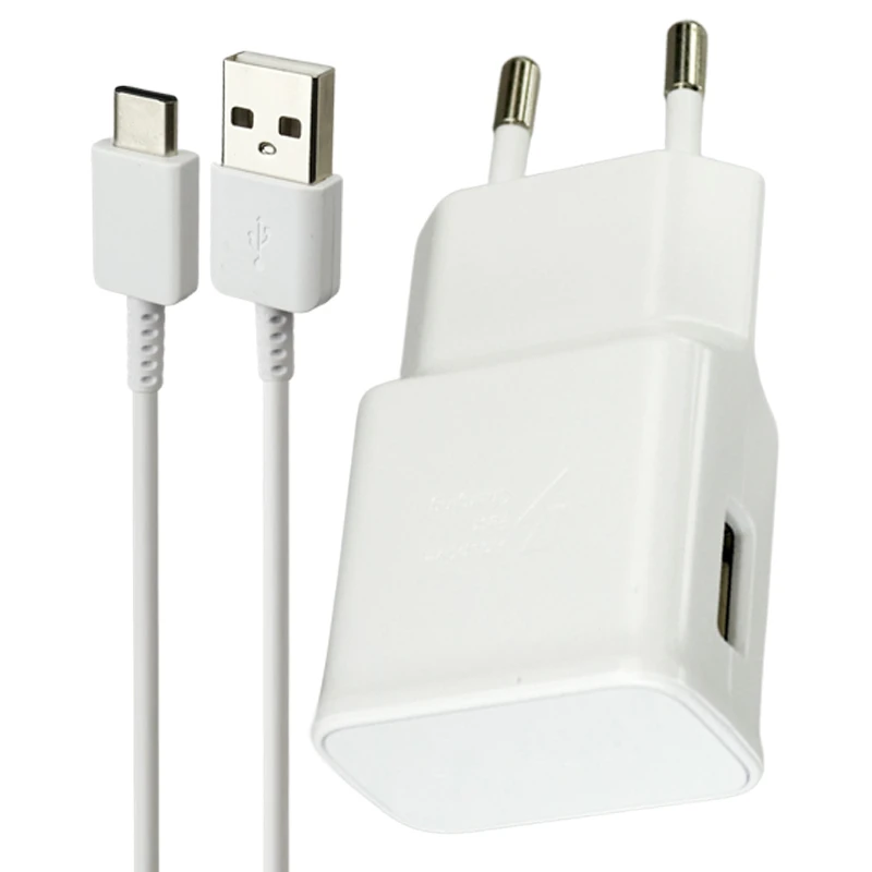 شارژر دیواری اورجینال 15 وات سامسونگ S8 EP-TA200 2A + کابل تایپ سی