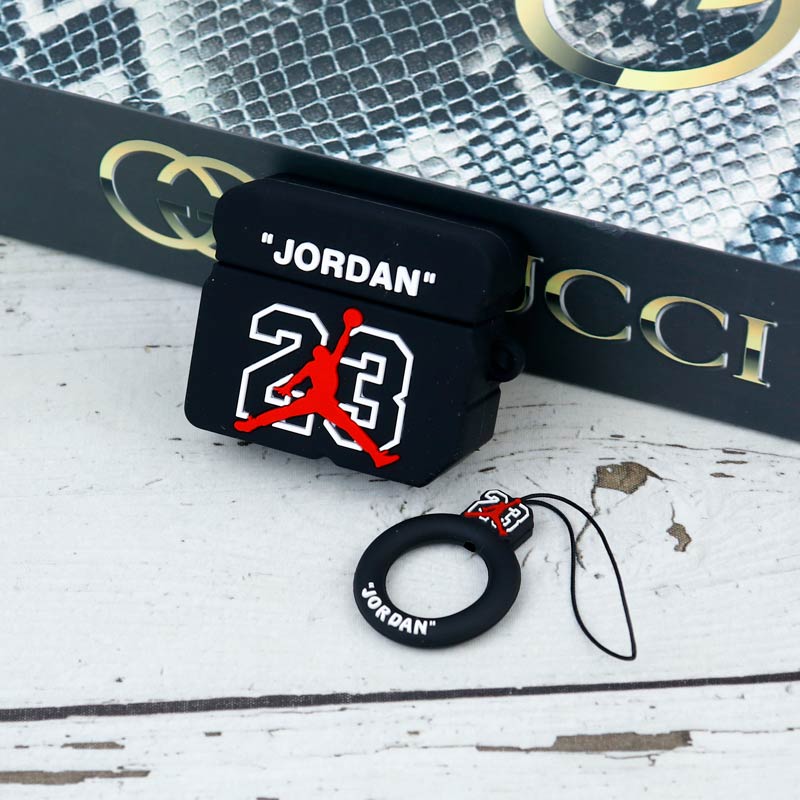 محافظ AirPods 3 سیلیکونی Jordan چمدونی مشکی