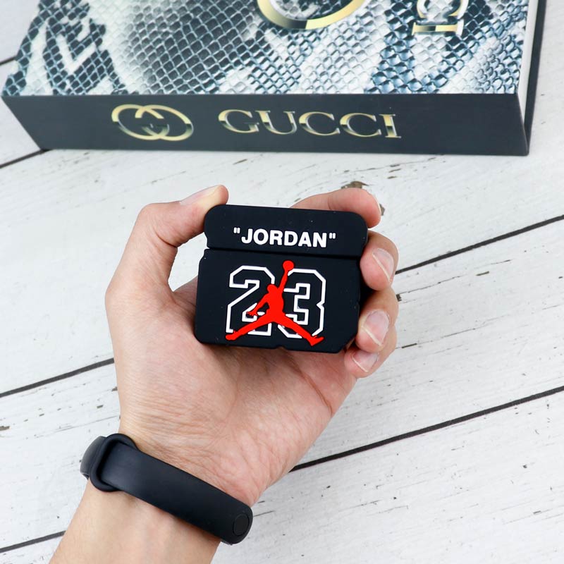 محافظ AirPods 3 سیلیکونی Jordan چمدونی مشکی