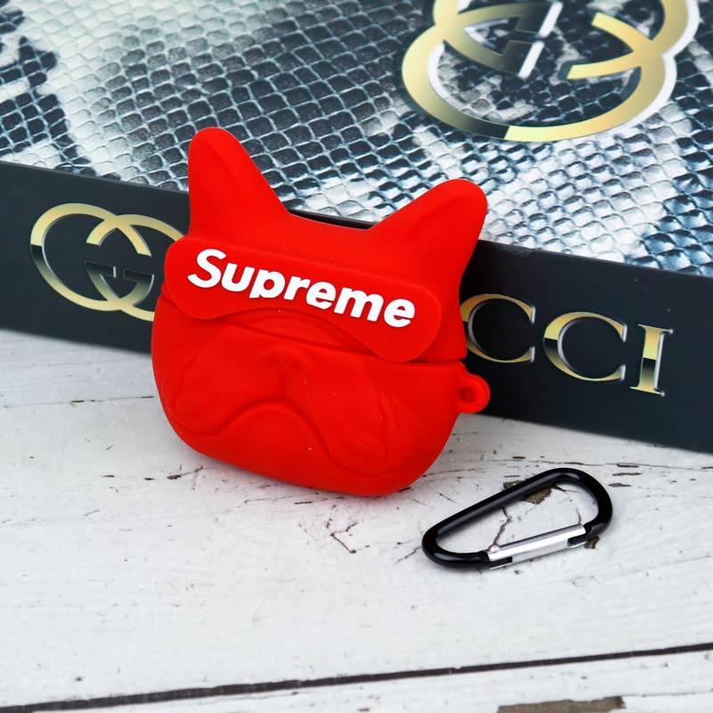 محافظ AirPods 3 سیلیکونی Supreme بولداگ قرمز