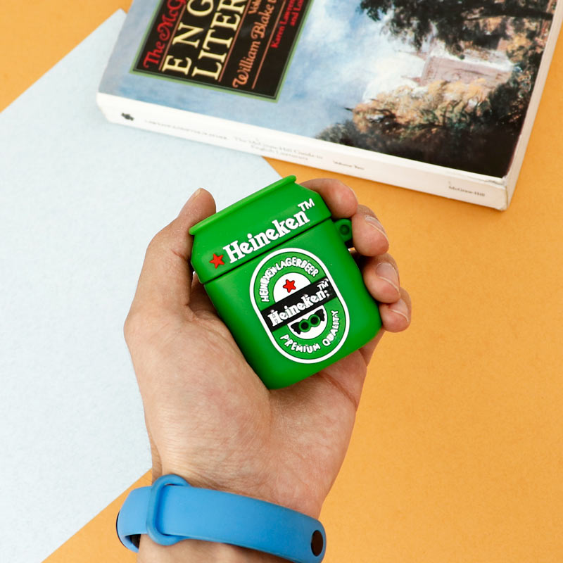 محافظ ایرپاد سیلیکونی طرح Heineken سبز