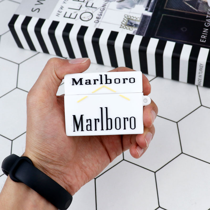 محافظ AirPods Pro سیلیکونی Marlboro سفید
