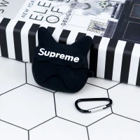 محافظ AirPods Pro سیلیکونی Supreme مشکی
