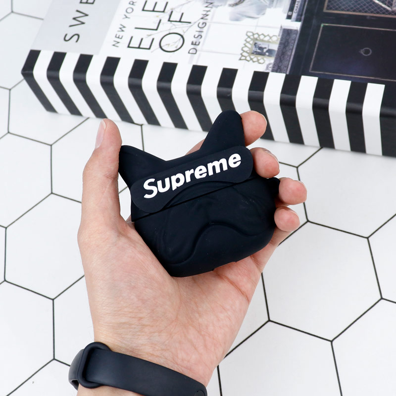 محافظ AirPods Pro سیلیکونی Supreme مشکی