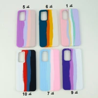 قاب سیلیکونی اورجینال رنگین کمانی طرح بافت Samsung Galaxy A73