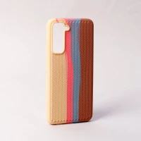 قاب سیلیکونی رنگین کمانی طرح بافت Samsung Galaxy S21 FE 5G