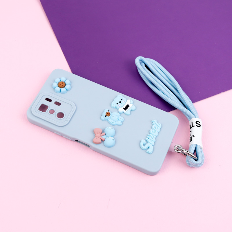 قاب عروسکی برجسته محافظ لنزدار + بند آویز Xiaomi Poco X3 GT
