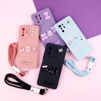 قاب عروسکی برجسته محافظ لنزدار + بند آویز Xiaomi Poco X3 GT