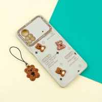قاب عروسکی خرس برجسته محافظ لنزدار + آویز خرسی Xiaomi Poco X4 Pro 5G