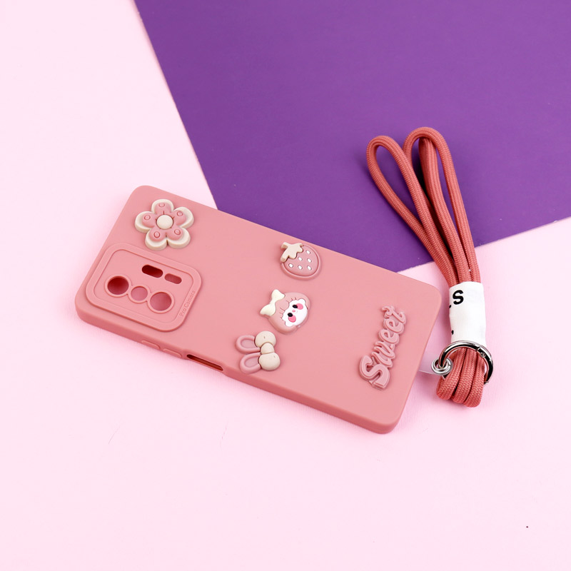 قاب عروسکی برجسته محافظ لنزدار + بند آویز Xiaomi 11T / 11T Pro