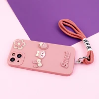قاب عروسکی برجسته محافظ لنزدار + بند آویز iPhone 13
