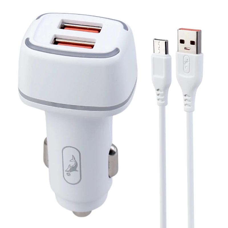 شارژر فندکی فست شارژ Sky Dolphin SZ17T 3.6A 18W + کابل تایپ سی
