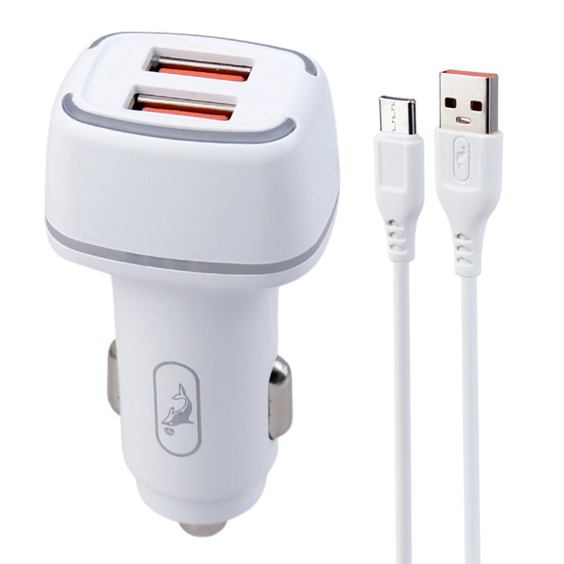 شارژر فندکی فست شارژ Sky Dolphin SZ17T 3.6A 18W + کابل تایپ سی