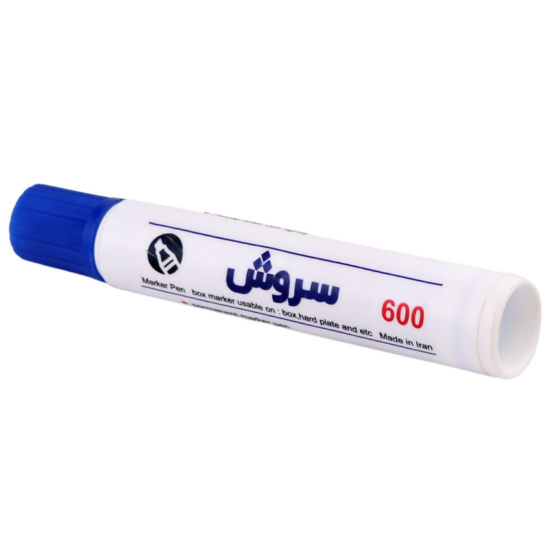 ماژیک معمولی سروش نوک تخت Soroush 600 بسته 12 عددی