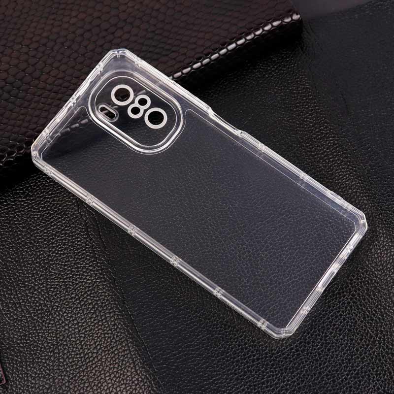 قاب ژله ای ضربه گیر بی رنگ محافظ لنزدار Xiaomi Poco F3