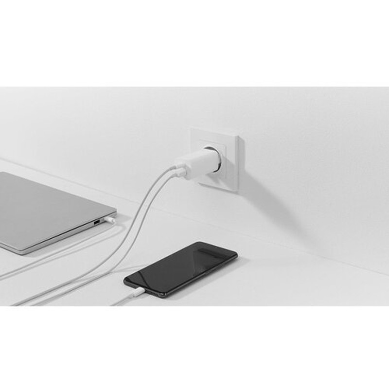 شارژر دیواری فست شارژ Xiaomi AD652GEU 2Port 5A 65W + کابل تایپ سی